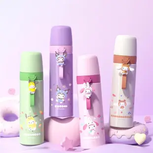 【SANRIO 三麗鷗】美樂蒂大耳狗304便攜提手不鏽鋼保溫杯500ml(酷洛米 帕恰狗)(保溫瓶)