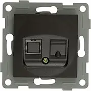 Telephone Base - Recessed Base with Graphite Finish, Ideal for Wall Mounting, Compatible with Multiple Models and Easy Installation