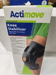 Actimove Knee Stabilizer Adjustable Horseshoe & Stays With CoolMax Small Black
