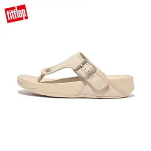 【FitFlop】TRAKK II MENS BUCKLE CANVAS扣飾帆布皮革滾邊夾腳涼鞋-男(白石色)