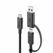 O-Alogic Elements Series USB-C to USB-C Cable with USB-A Adapter 1.2m Male-Ma...