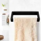200mm Black Single Towel Rack Rail Ring Wall Holder Stainless Steel 304 Bathroom