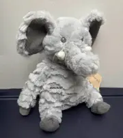 First Impressions Cuddly Grey Elephant Soft Plush 9" Toy New with Tags Macy's