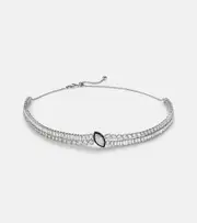[Kamyen] Kamyen 18kt white gold and enamel choker with diamonds One Size silver