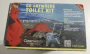 NEW-Cleanwaste - GO Anywhere Toilet Kit - 12 Pack (Waste Bag/Poo Powder)