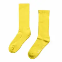 在飛比找PChome24h購物優惠-WARX除臭襪 經典素色高筒襪-螢光黃