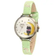 Stylish Waterproof Student Watch with Genuine Leather Strap and Quartz Movement