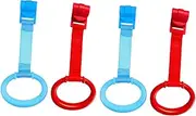 ANDRESLAD 4pcs Rings Gadgets Stand Reins Gate Handles Walker Girl Hanging Cot Playing Monitor Hooks Bed Walking Learning Tools Plastic