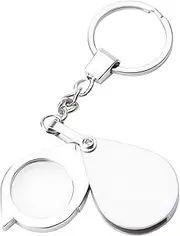 Magnifying Glass Keychain,Handheld Pocket Magnifier | Folding Jewelers Magnifying Glass, Portable Handheld Pocket Magnifier for Close Work, Gardening, Stamp