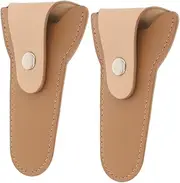 minkissy 2 Pack Pu Nail Scissor Holder Cuticle Clippers Storage Case Safety Pouch for Home and Salon