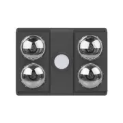 Manrose Sierra 3 in 1 Bathroom Heater Quality Tri-Colour LED Downlight Black