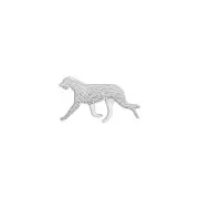 925 Sterling Silver Wild Wolf Irish Wolfhound Brooch Gift For Wolf Lovers Wild