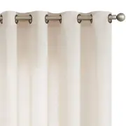 jinchan Linen Beige Curtain 100 Inch Extra Wide for Patio Sliding Glass Door ...
