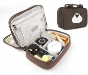 Electronics Organizer Travel Bag BUBM Portable Universal PU Brown Bear - 9.7"