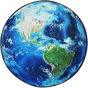 BIUDECO Earth Shape Round Rug Chair Mat for Office Computer Desk Noise Reduction