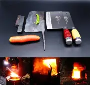 Handmade Cleaver Chef Knife Forged Steel Slicer Chinese Traditional Razor Sharp