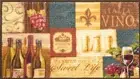 TEXTURED KITCHEN FLOOR MAT/RUG (17"x30") WINE & GRAPES,RECIPE FOR SWEET LIFE,APM