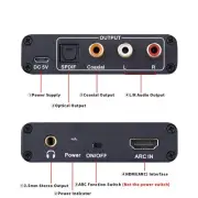 HDMI ARC 3.5mm Converter Adapter Audio Extractor Digital DAC to RCA Coax SPDIFuq