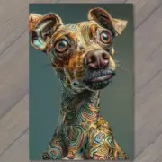 FLATCARD Dog Surrealism Creepy Crazy Bright Colors Weird Strange Wild Unusual