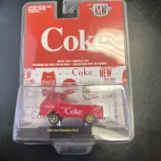M2 MACHINES 1/64 RC04 COCA COLA 1965 FORD E-100 ​ECONOLINE PICK UP Truck RED