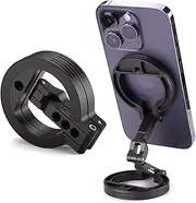Double Magnetic Ring Phone Holder – Attach to Any Iron Surface | 1/4" Screw Hole | Compatible with iPhone 16/15/14/13/12 Pro Max Series & Magnetic Cases (MS-02R)