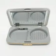 New in Box Mary Silver Foundation Powder Compact with Mirror