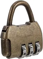Healvian Vintage Zinc Alloy Password Lock Mini Locker Passcode Lock Password Anti-Theft Lock Antique Padlock Accessory Fingerprint Locker Lock