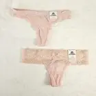 b.tempt'd by Wacoal 2pk Assorted Lace Thong Underwear Womens Small Light Pink