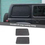 Black Rear Side Window Glass Aluminum Cover Sticker for Jeep Wrangler JL JLU 18+ (for: Jeep)