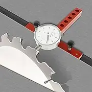 Table Saw Dial Indicator 0.001inch Accuracy Adjustable Table Saw Gauge Basic Kit Aluminum Alloy Table Saw Dial Gauge Corrector Kit Machinery Tool Alignment System for Table Saw(Metric)