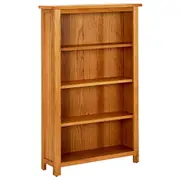 4-Tier Bookcase 70x22x110 cm Solid Oak Wood vidaXL