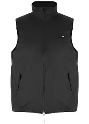 Rains Black Logo Shell Gilet - M M