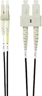 0.5m LC-SC OM4 Multimode Fibre Optic Patch Cable | Black