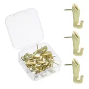 20 Pcs Push Pin Picture Hooks, Zinc Alloy Picture Hanging Nails, Gold