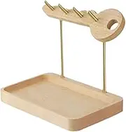 Rustic Wooden Key Rack – Entryway Wall-Mounted Key Holder with Tray | Decorative Wooden Organizer for Keys, Indoor Home Accent for Bedrooom, Practical Storage Solution for Entryways and Hallways