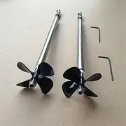 Pexorin 1Pair 4mm Drive Shaft Kit CW CCW Propellers, for DIY RC Jet Boats P 10/15/20/25/30cm Transmission Shafts Univeral Joint D50 Remote Control Boat Propeller(25x20cm)