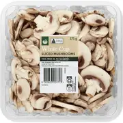 Woolworths Mushrooms Cups Sliced Punnet 375g