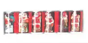 VINTAGE 1997 SANTA COCA_COLA MINI CANS 6 DIFFERENT 2 INCHES TALL NOS MINT