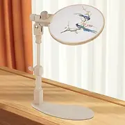 FwQoFvk Embroidery Hoop Stand Adjustable Embroidery Frame Stand Sturdy Sitting Cross Stitch Stand Hands Free Cross Stitch Stand Lap for Art Craft Sewing Needlework Projects