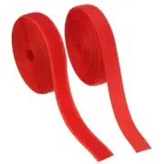 Sew on Hook and Loop Tape, 3/4 Inch Nylon Fastener Strips 5 Yards (Red)
