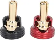 2PCS RC Battery Heatsink Plugs Grips Set with Banana Plug Connectors - Grips Mount - for 1/10 Off Road Truck RC Crawler Cars Accessory Part (4mm)