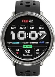 [AMAZFIT] Active 2 Smart Watch 44mm, GPS Maps with Direction, Fitness Tracker, 10 Day Battery, Sleep Monitor, 160+ Sport Modes, Water Resistant, for Android & Apple Iphone, Black Sport Silicone