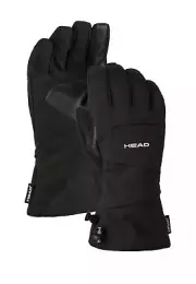 HEAD Adult Unisex X-Small XS Ski Winter Insulated Gloves Dupont Sorona Black