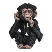 Edge Sculpture - Baby Chimp Figure - Stone Resin - Garden & Home Decor