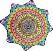Mougee Mini Star Spinning Cloth - 24" Diameter - Smaller Size for Smaller Hands and Easier Spinning (Harvest Mandela)