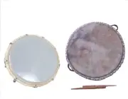 Instrument Handcraft 14"Nagada Traditional Hand Drum 9"Nagadi Musical Percussion