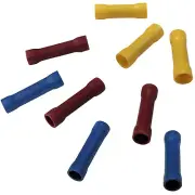 Vinyl Insulated Butt Splice Connectors - 22 to 10AWG - Color Coded - Electriduct