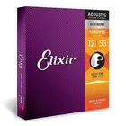 Elixir Acoustic Guitar Strings Nanoweb 80/20 Bronze Light .012-.053 #11052 [Off_