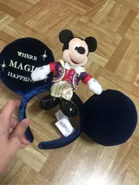 在飛比找Yahoo奇摩拍賣-7-11運費0元優惠優惠-香港迪士尼樂園 Disney 米奇卡通人物立體公仔玩偶髮箍 