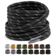 2 Pairs Work Boots Shoe Laces 4.5mm Heavy Duty Hiking Shoelaces for Men & Wom...